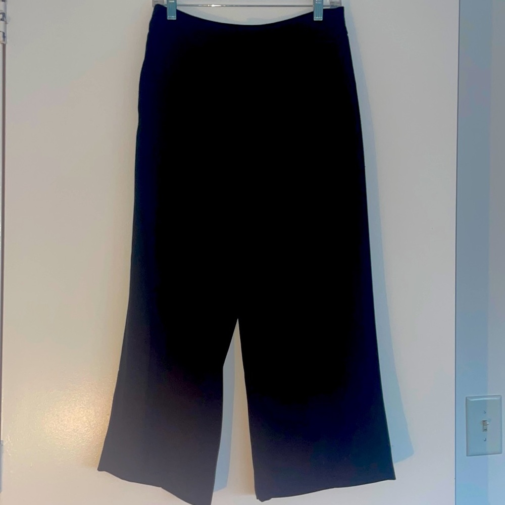 Black Wide Leg Cropped Pant